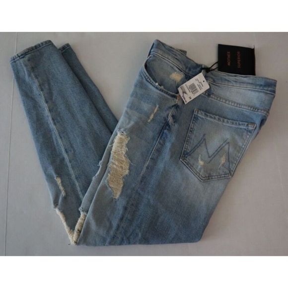 Mother Superior Sz 29 An Icy Confession Denim The Trickster Ankle Jeans $288 - Picture 5 of 16